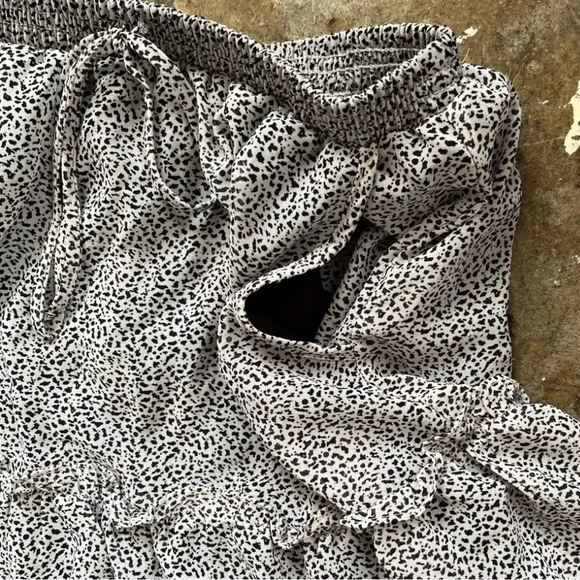 Sienna Sky XS Animal Print Ruffle Mini Skirt Lined Pockets Cheetah Leopard - Picture 3 of 3